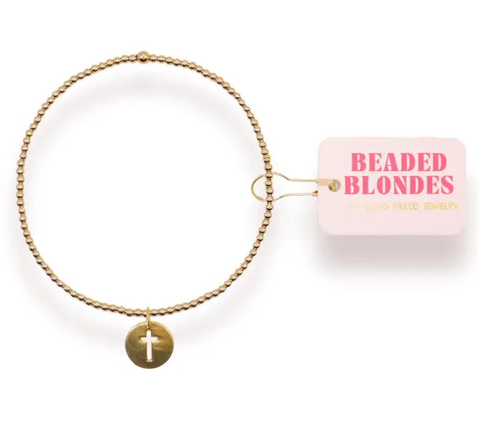 Cross Cutout Charm Bracelet