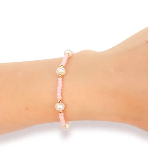 Luster Pink Pearl Bracelet