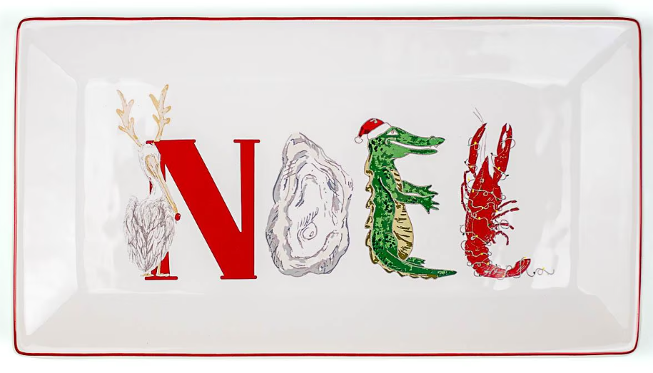 Cajun Noel Rectangle Platter