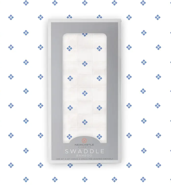 Periwinkle Diamond Polka Dot Swaddle