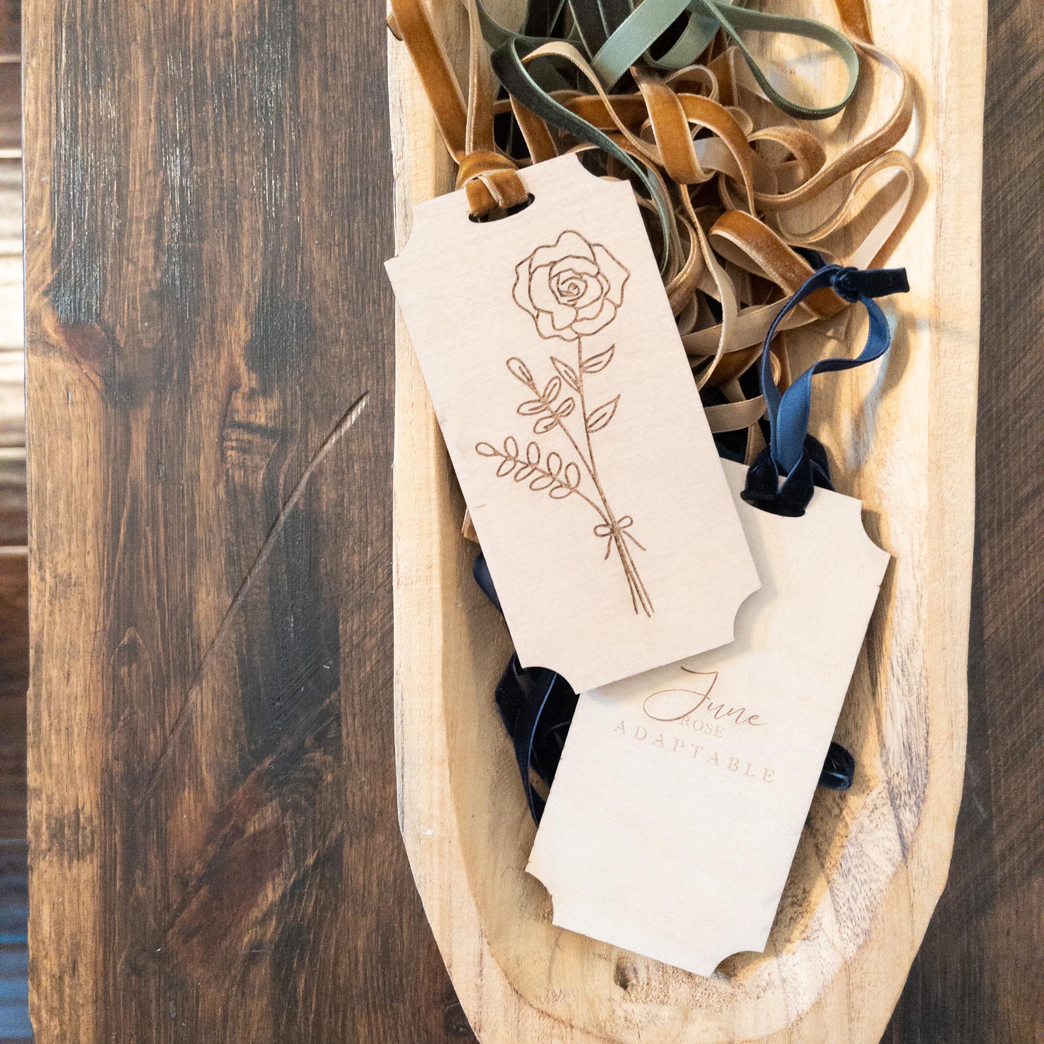 Birth Month Flower Tag {wood}