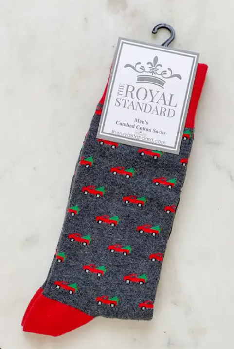 Men's Christmas Truck Socks