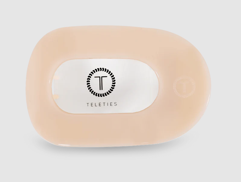 Teleties Hair Clip, Medium Flat Round