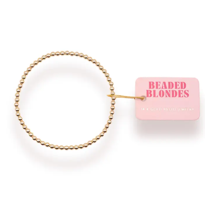 4mm Gold Beaded Bracelet
