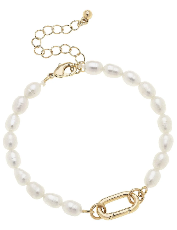 Piper Freshwater Pearl Charm Bracelet