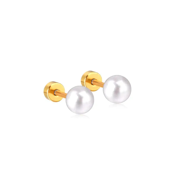Payton Pearl White Screwback Studs