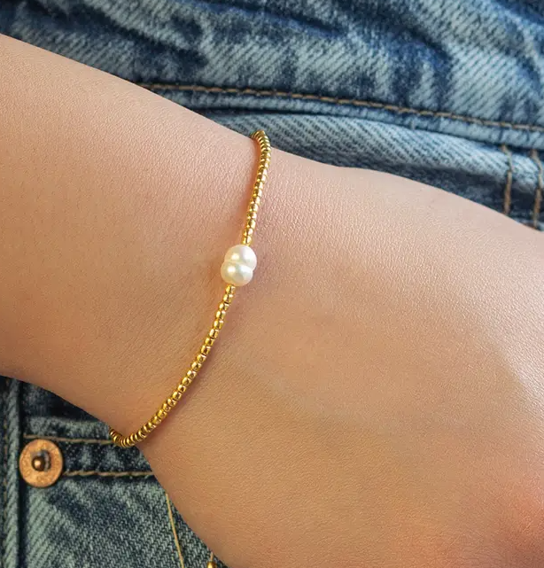 Intentions Cord Bracelet-Pearl