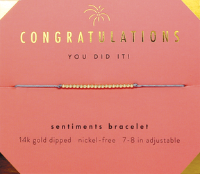 Congratulations Sentiments Bracelet