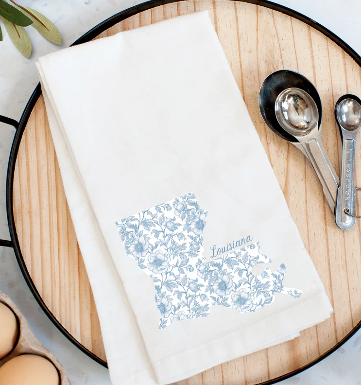 State In Bloom, Louisiana Kitchen Towel