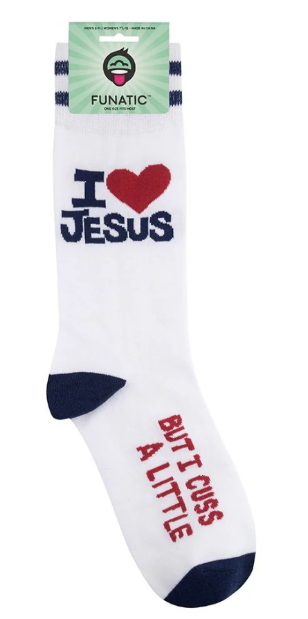 I Love Jesus (But I Cuss a Little) Socks