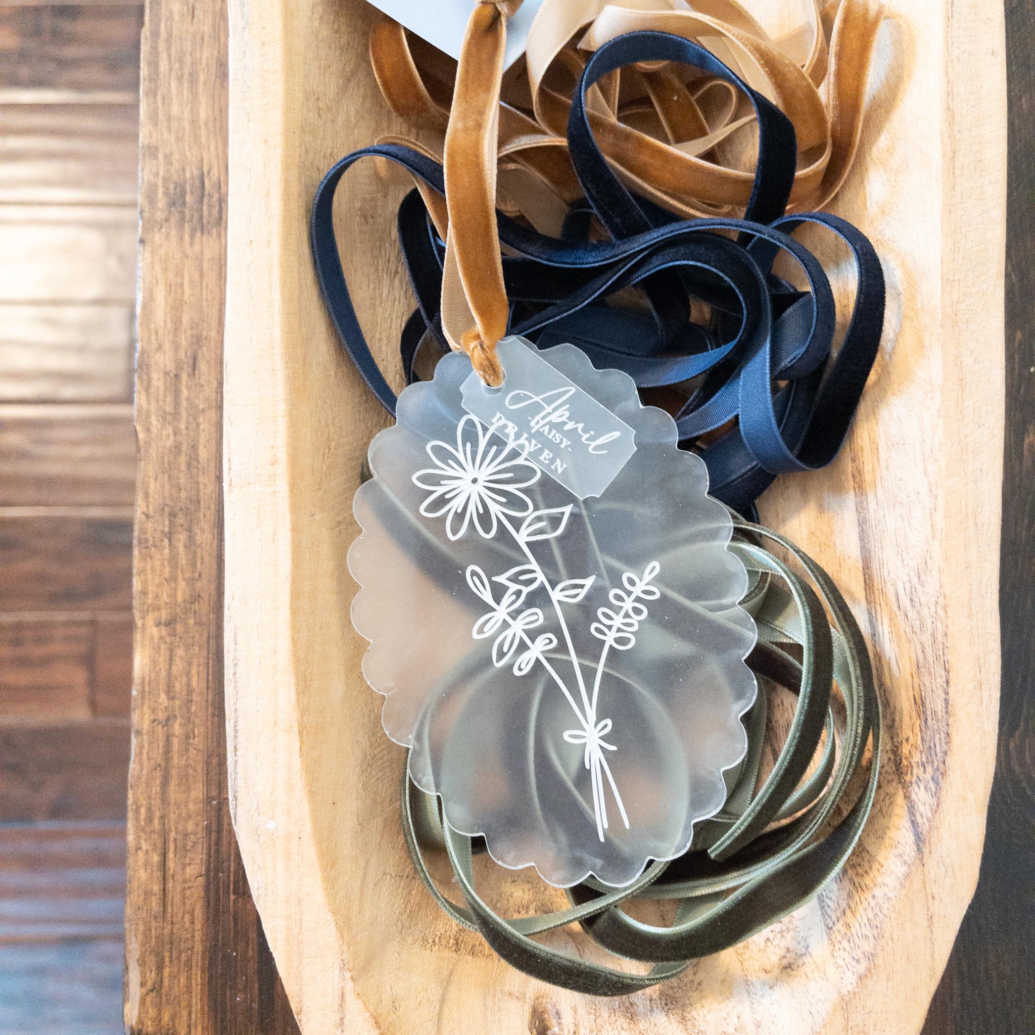 Birth Month Flower Tag {acrylic}