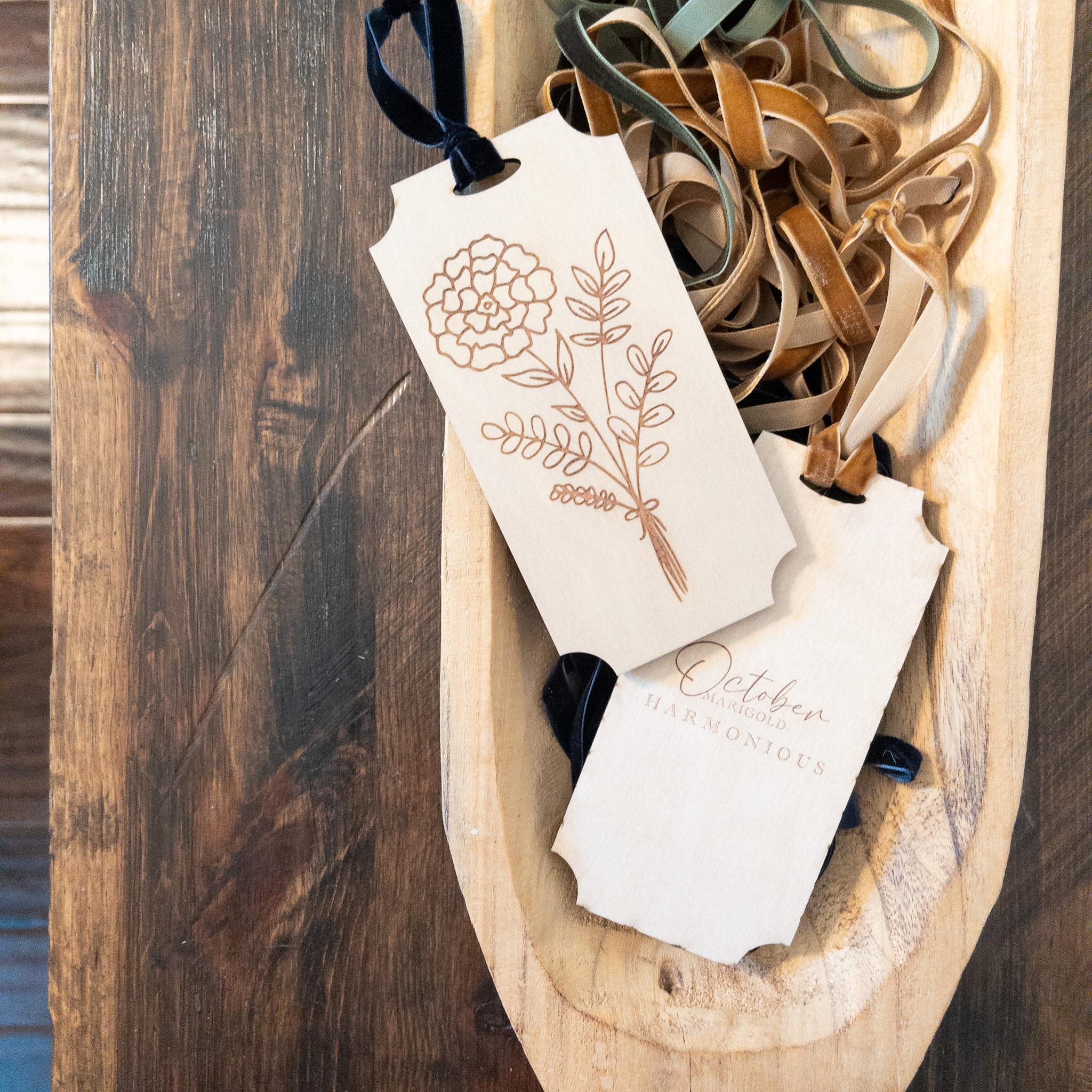 Birth Month Flower Tag {wood}