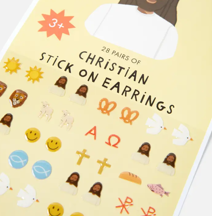 Christian Stick On Earrings