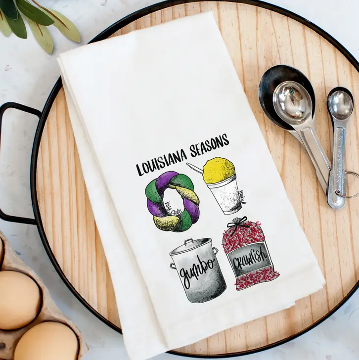 Louisiana Seasons {Snoball} Kitchen Towel