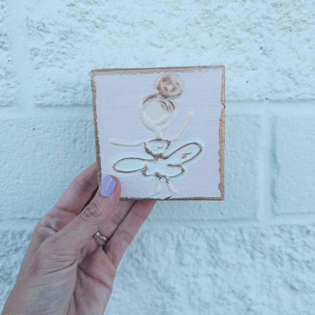 Mini Ballerina Wood Block