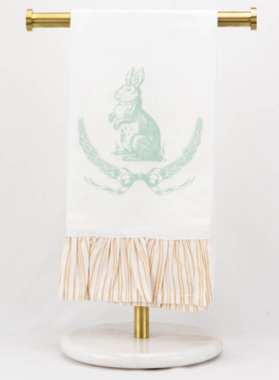 Laurel Wreath Bunny Hand Towel