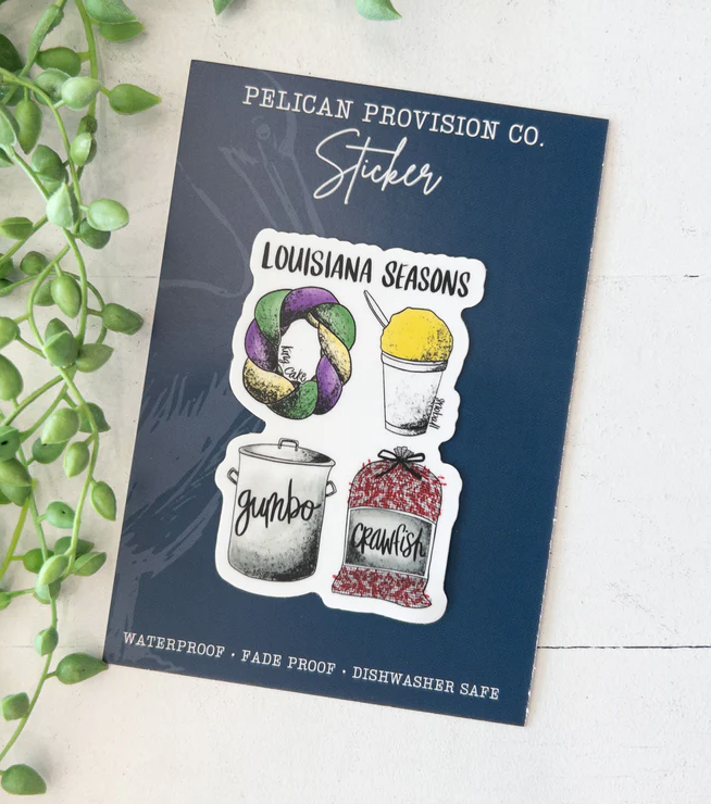 Louisiana Seasons {Snoball} Sticker