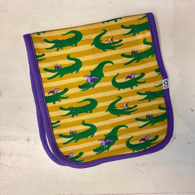 Burp Cloth, Mardi Gras Gators