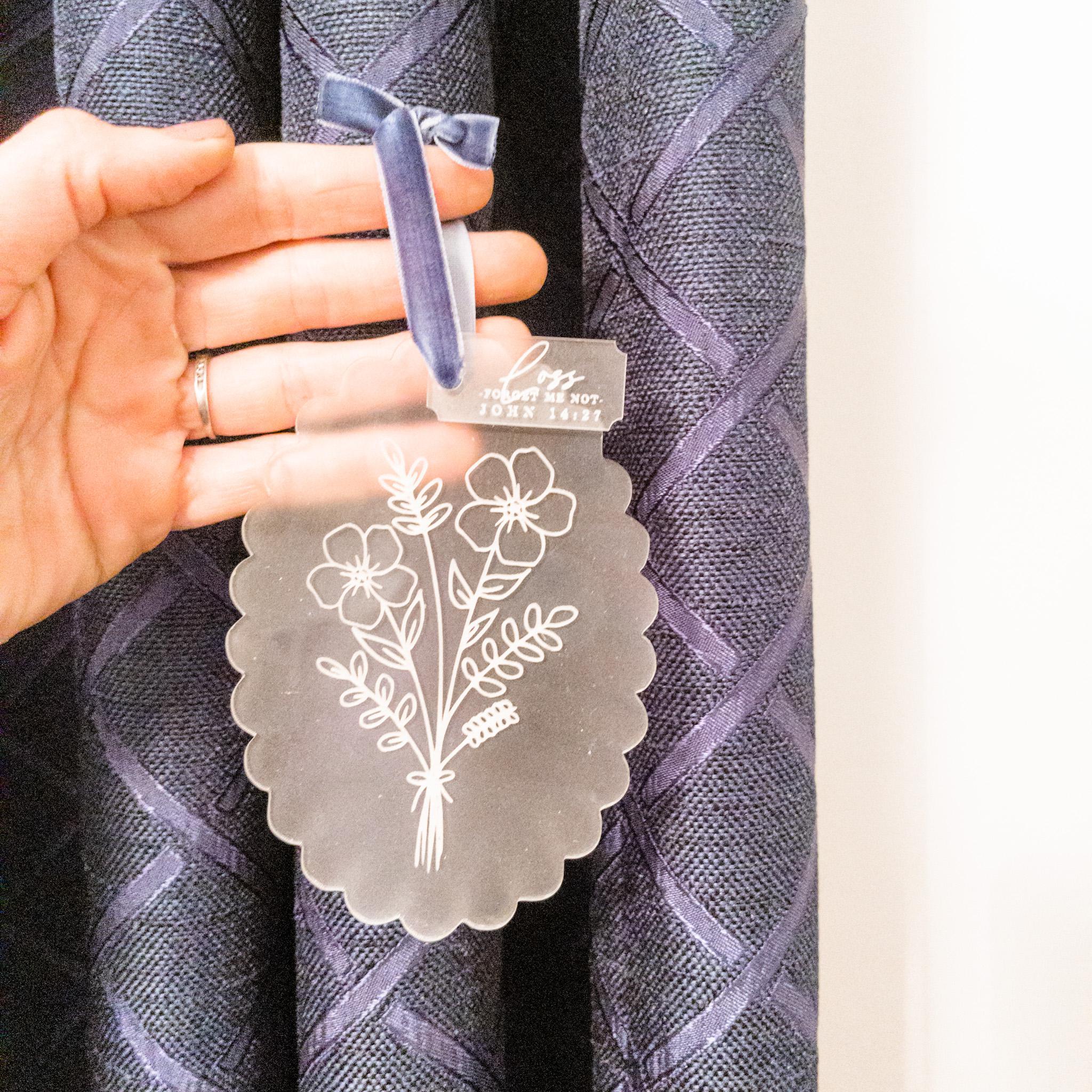 Birth Month Flower Tag {acrylic}