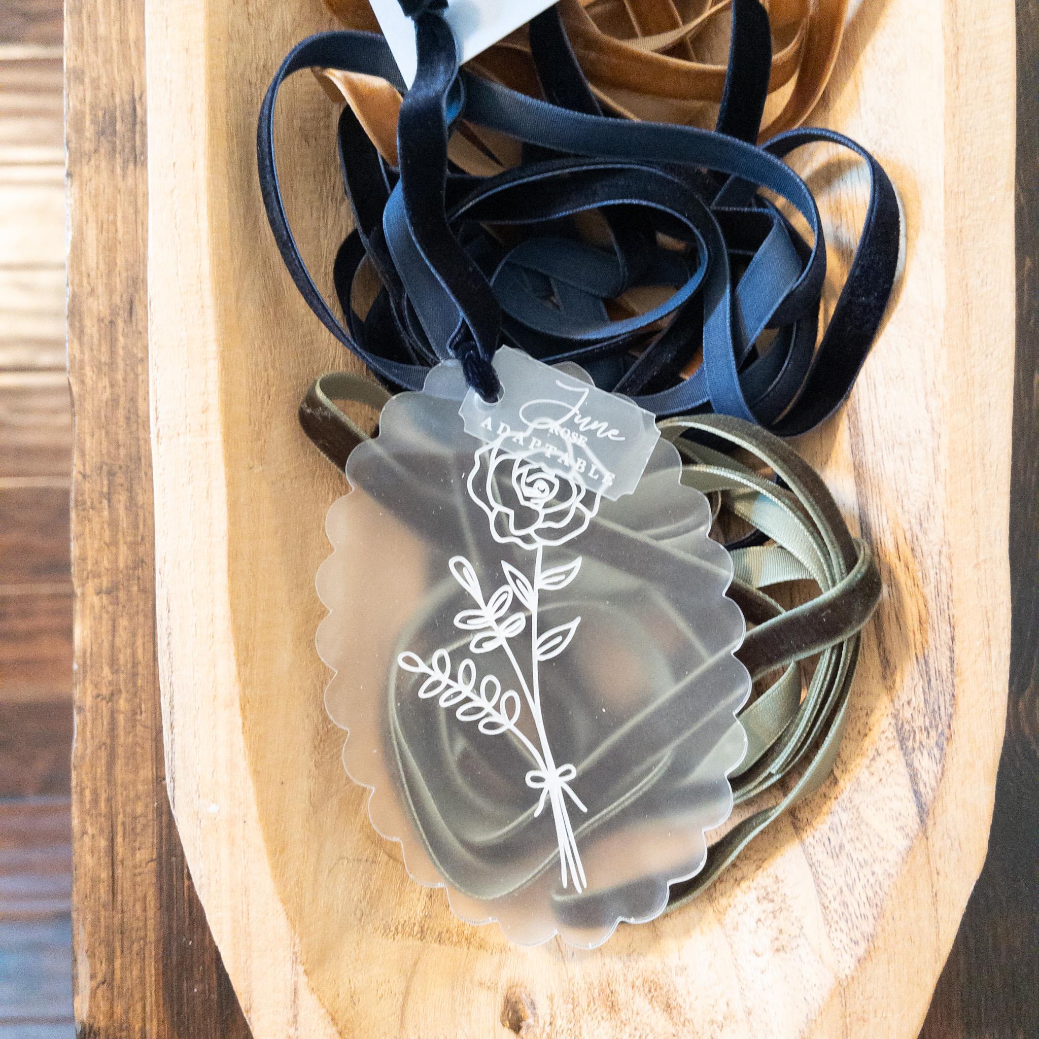 Birth Month Flower Tag {acrylic}