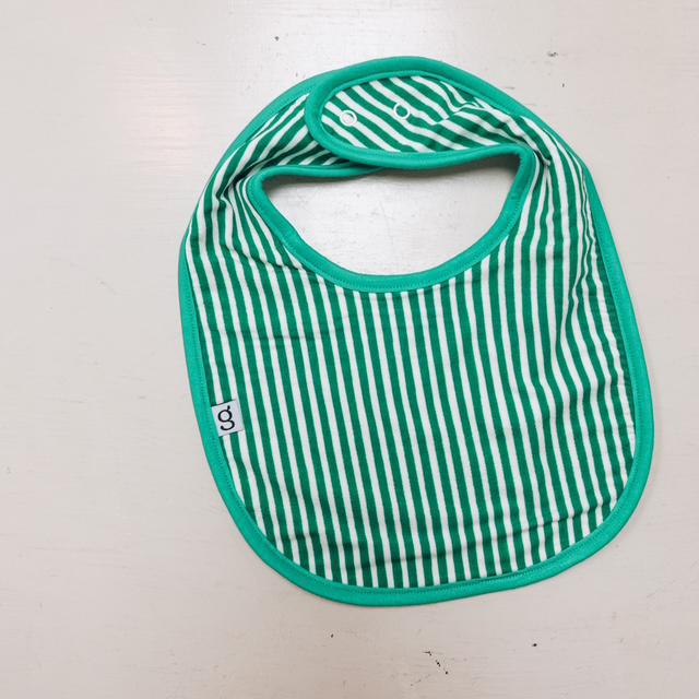 Bib, Green Stripes