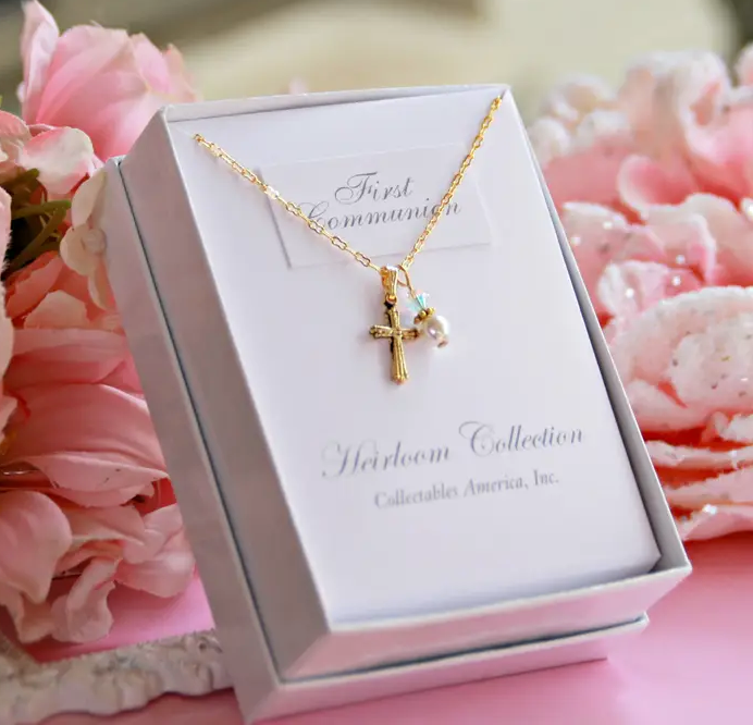 First Communion Cross Necklace