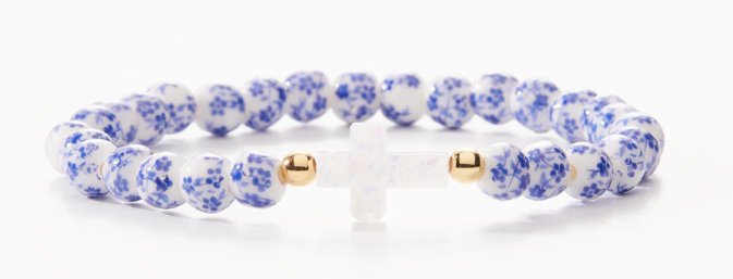 Holy Water Porcelain Cross Bracelet