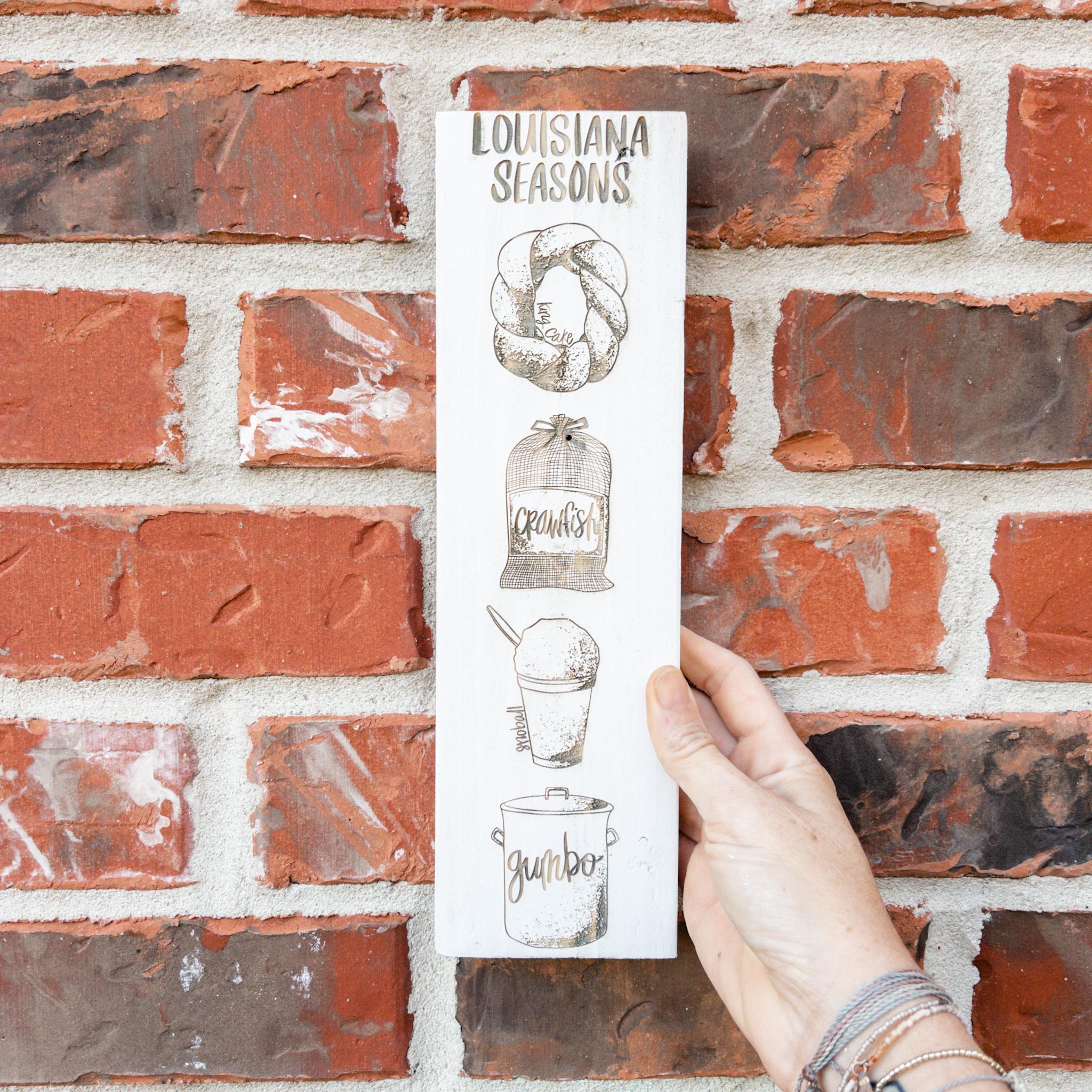 Louisiana Seasons Sign, Small