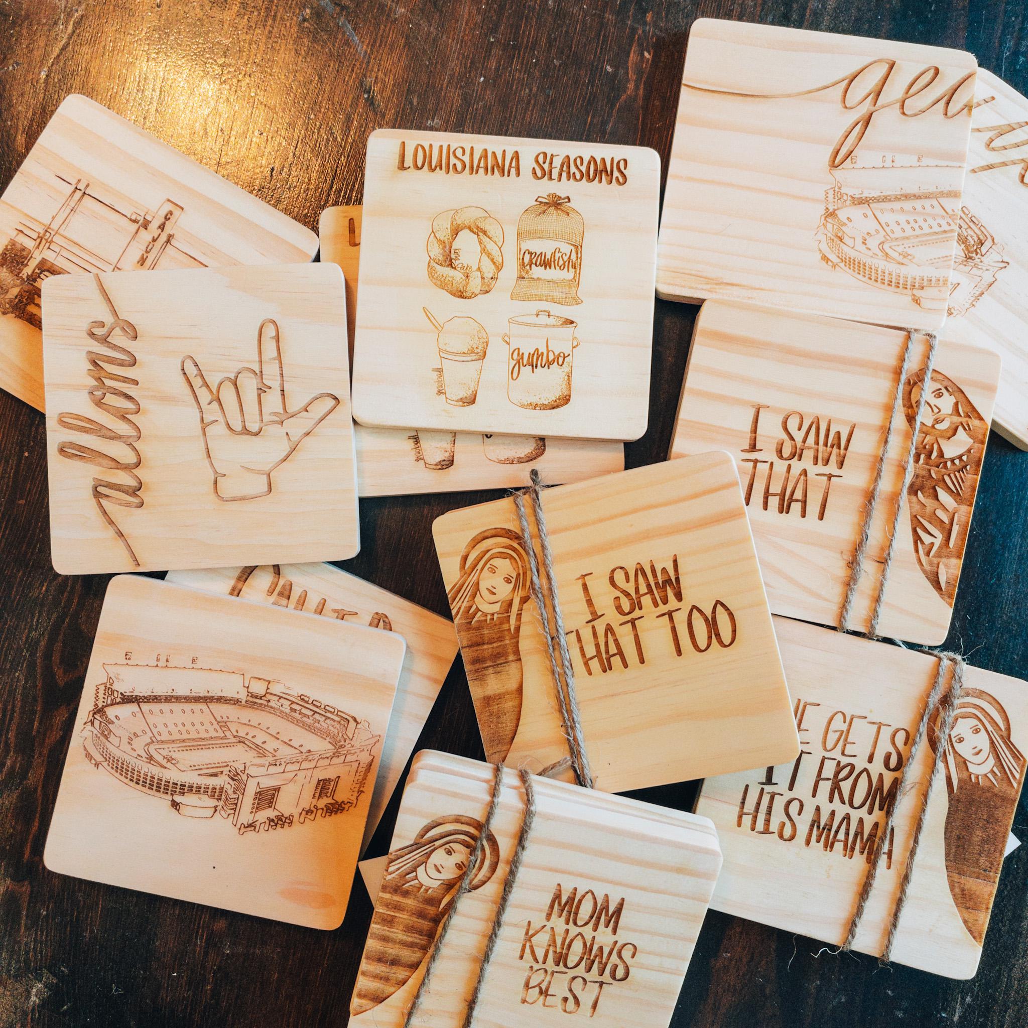 Etched Coaster Duo {set of 2}