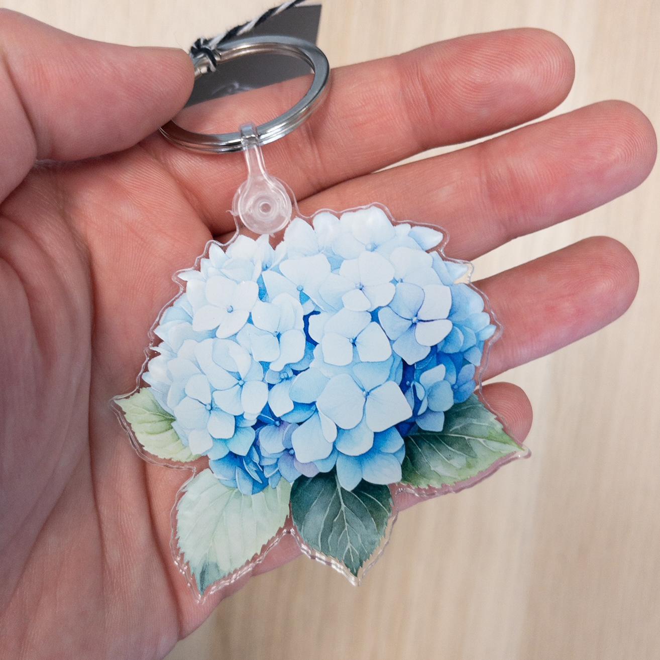 Hydrangea Keychain