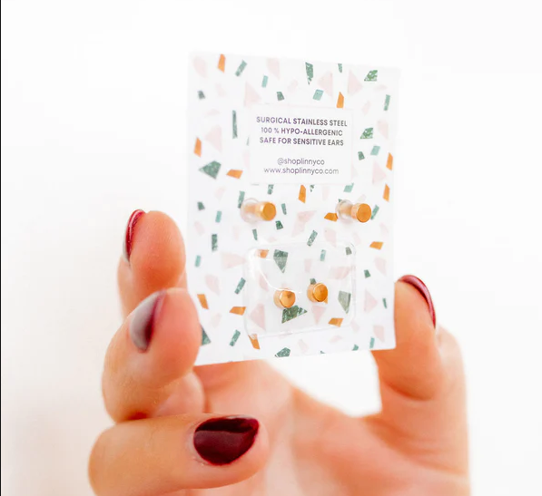 Tally Gold Screwback Studs