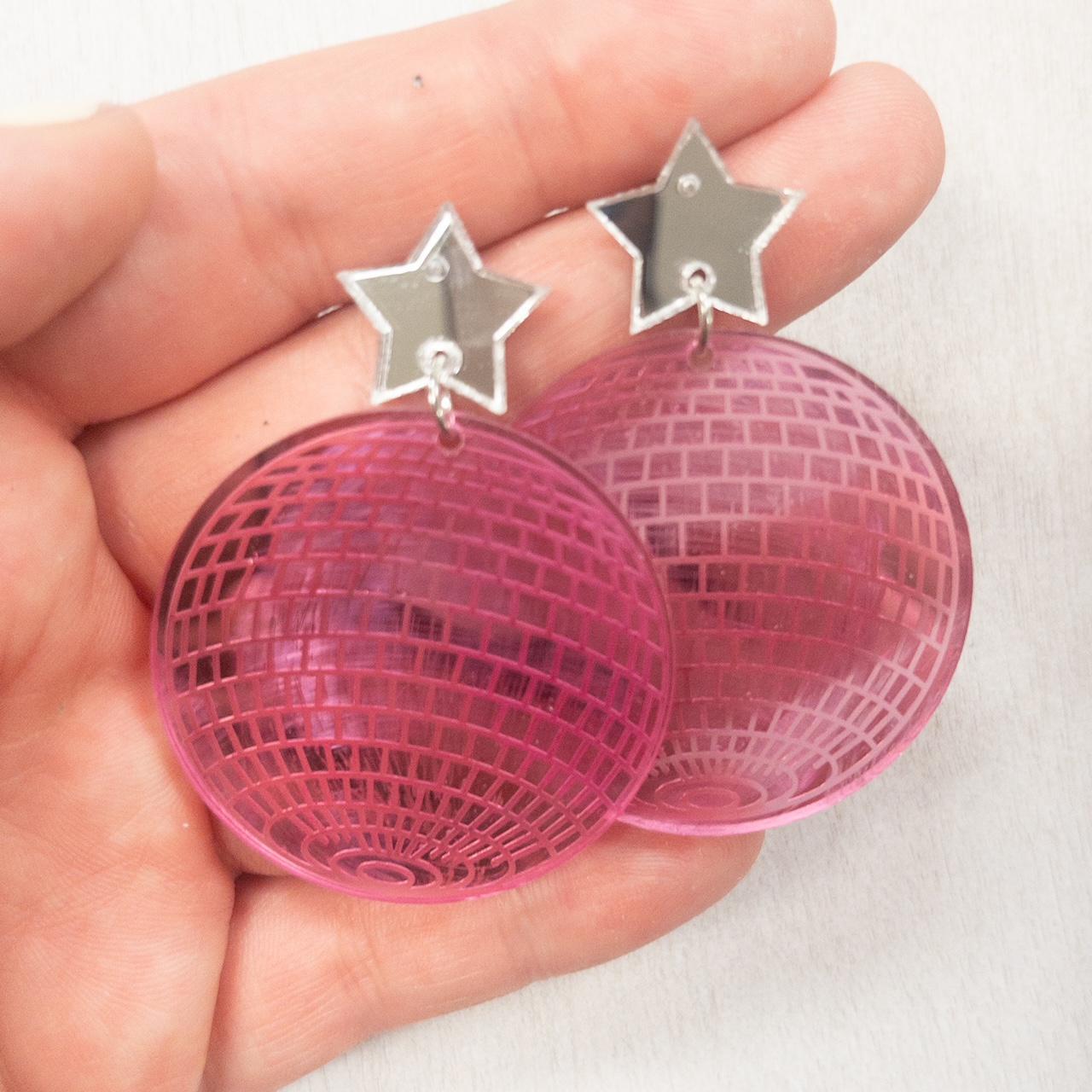 Disco Acrylic Earrings