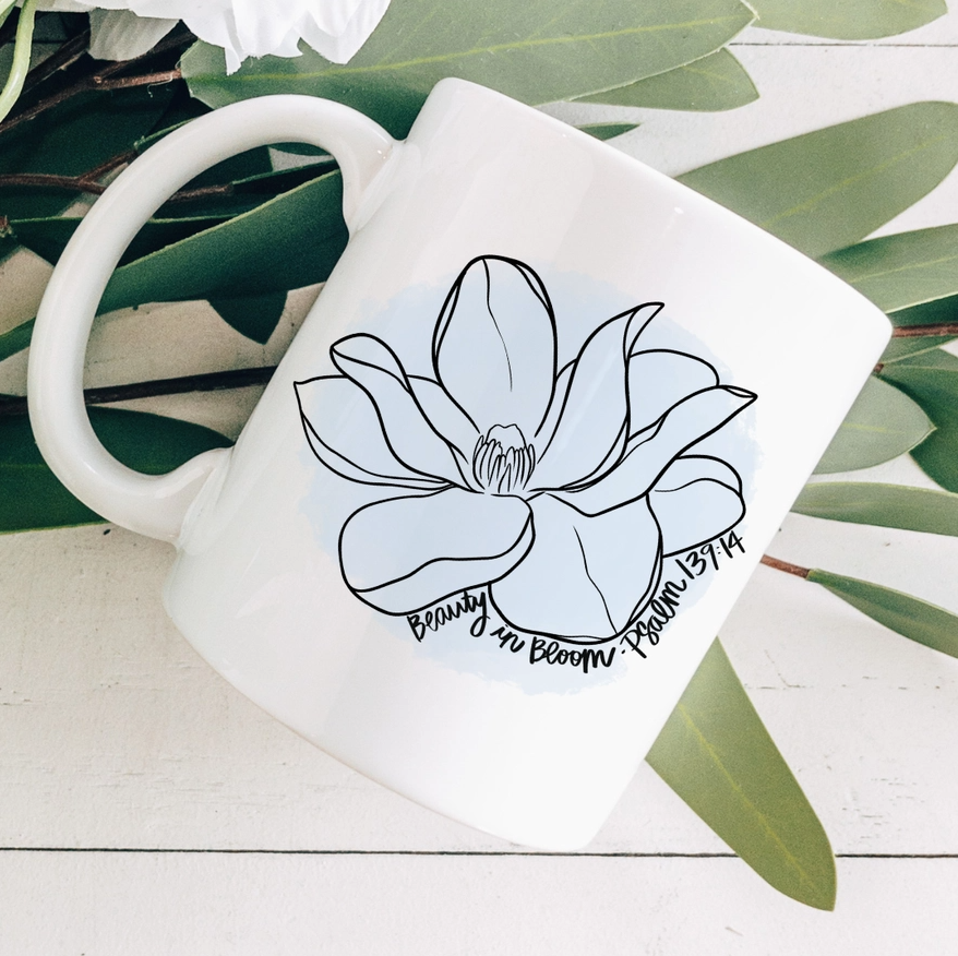 Magnolia {Psalms 139:14} Coffee Mug