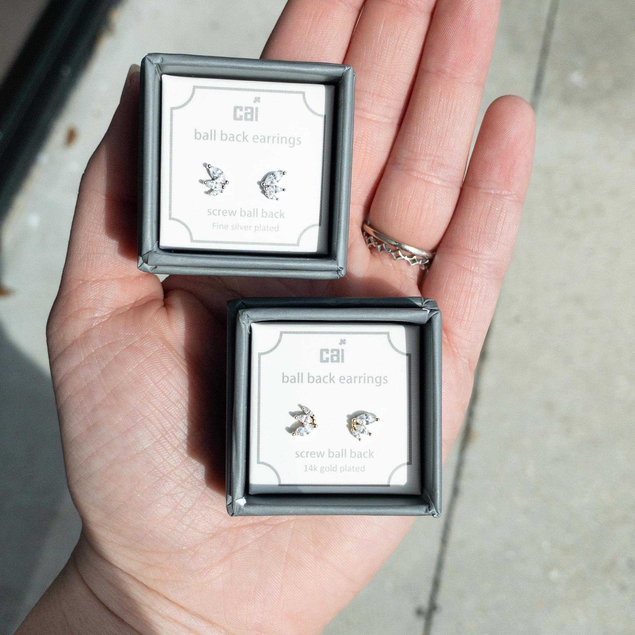 Raven Earrings, Screw Back