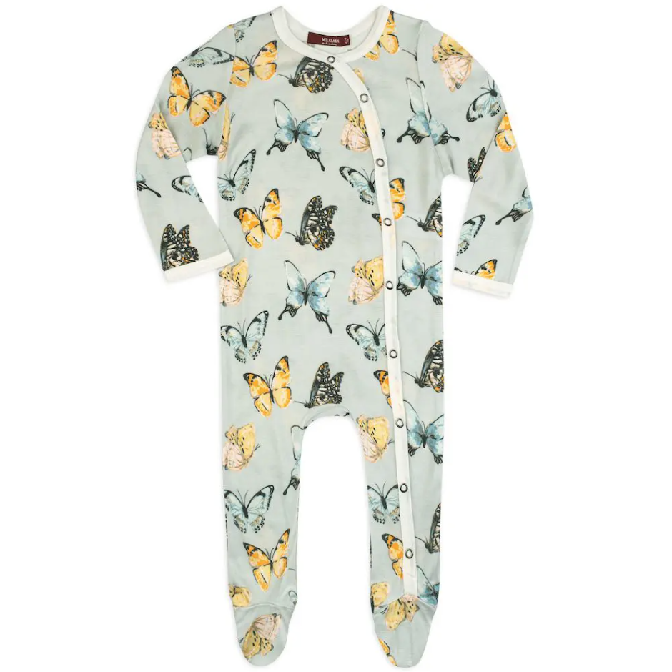 Footed Romper, Butterfly