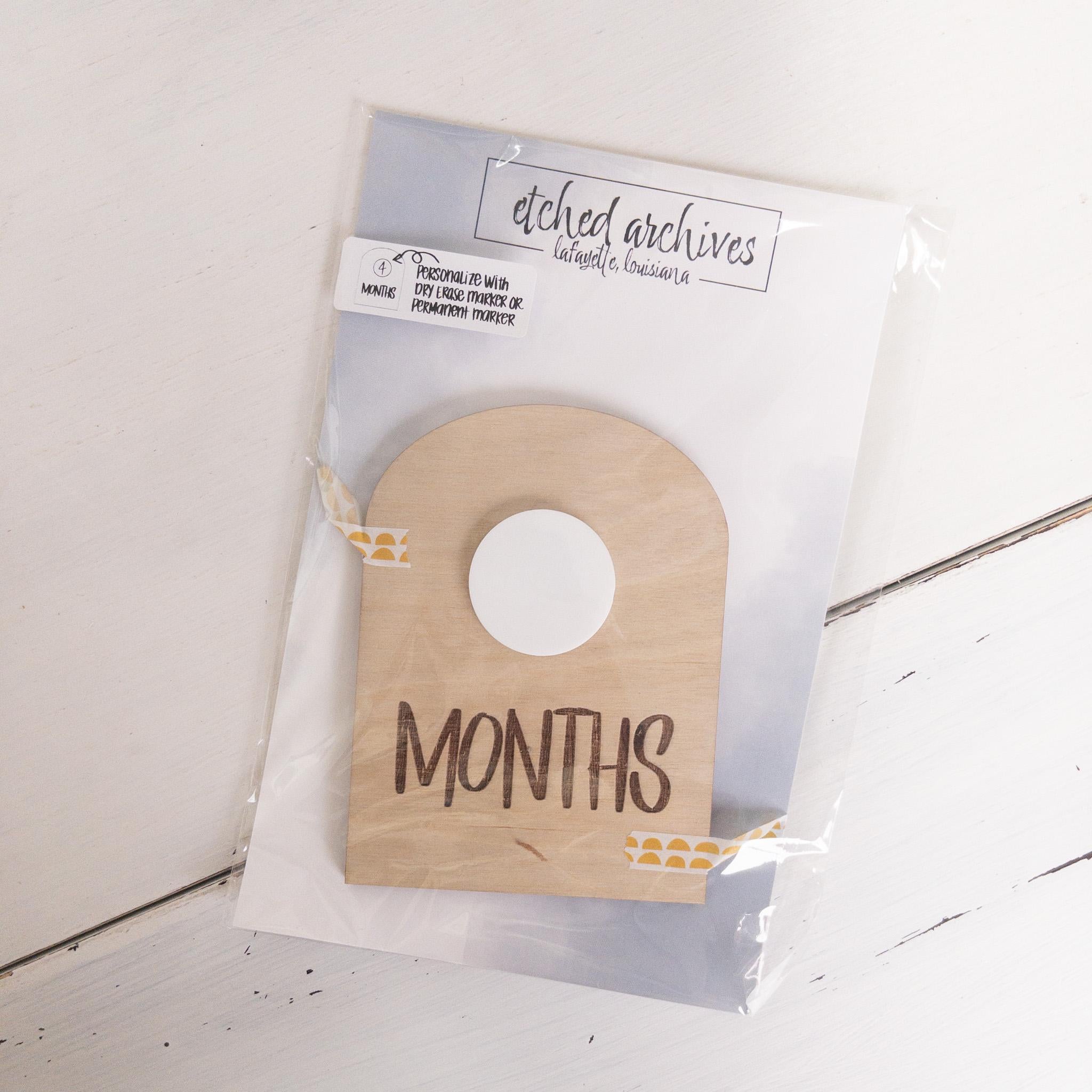 Monthly Milestone Dry Erase Sign