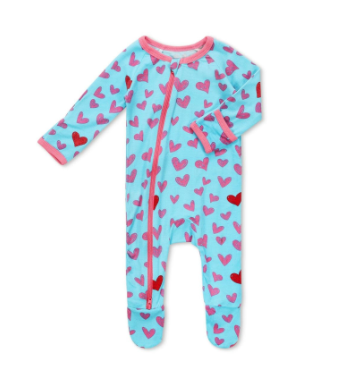 Bubblegum Hearts Footie