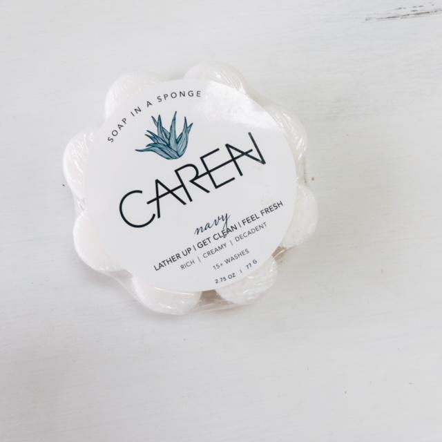 Caren Soap in a Sponge, Navy