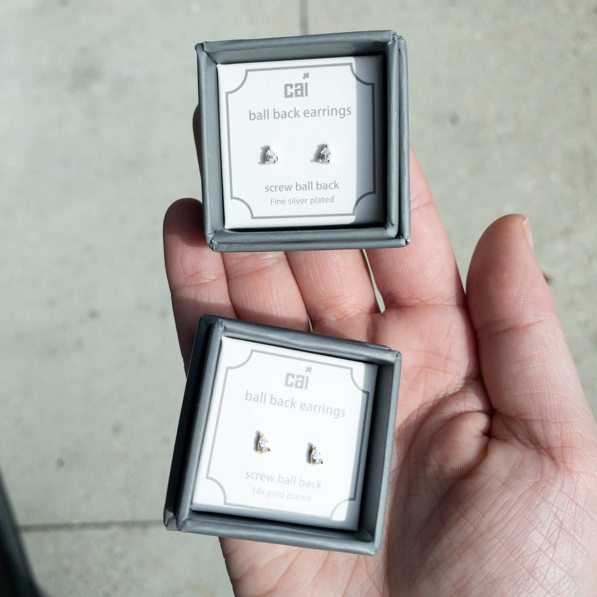 Raven Earrings, Screw Back