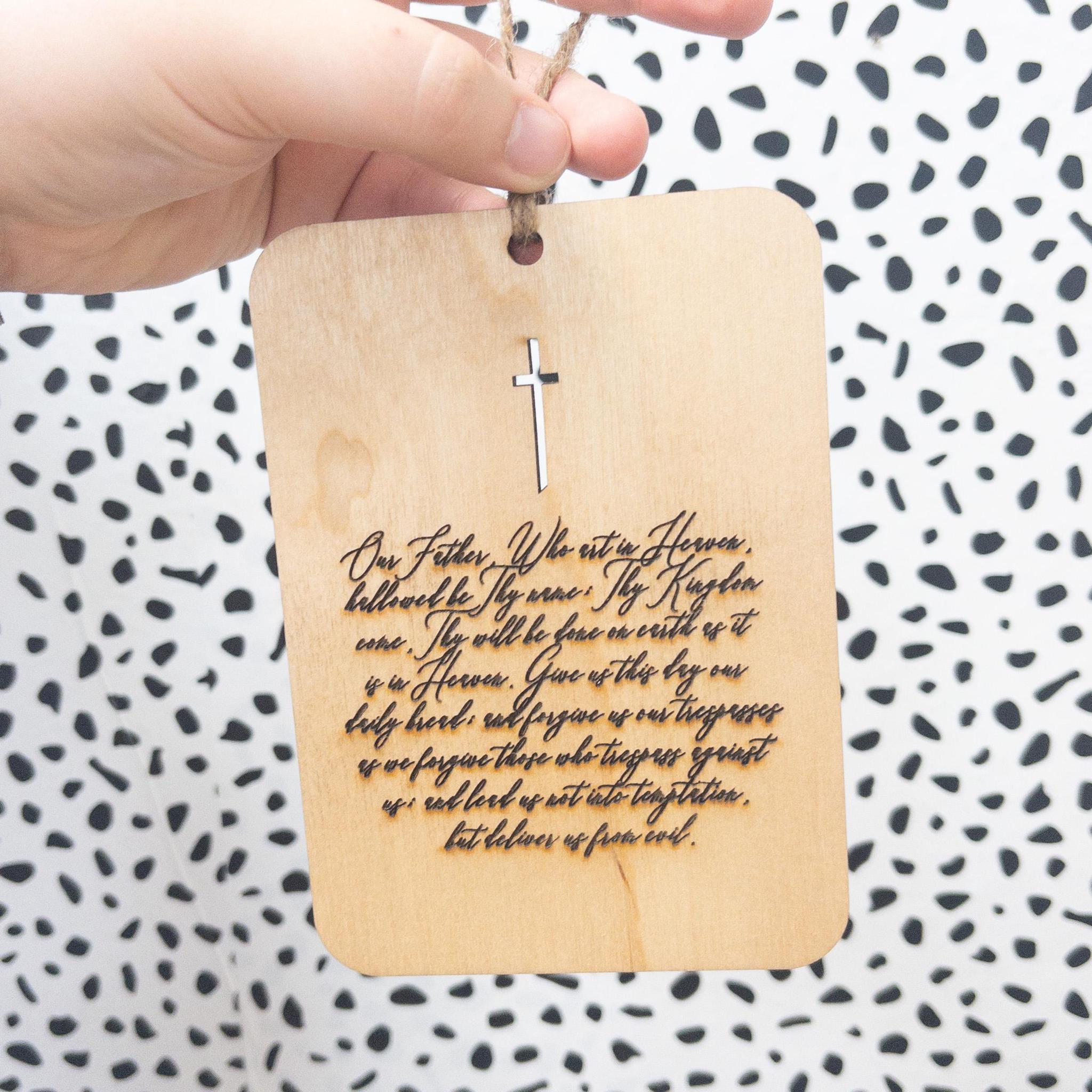 Our Father Prayer Plaque