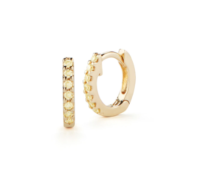 Yellow Sapphire Mini Huggies