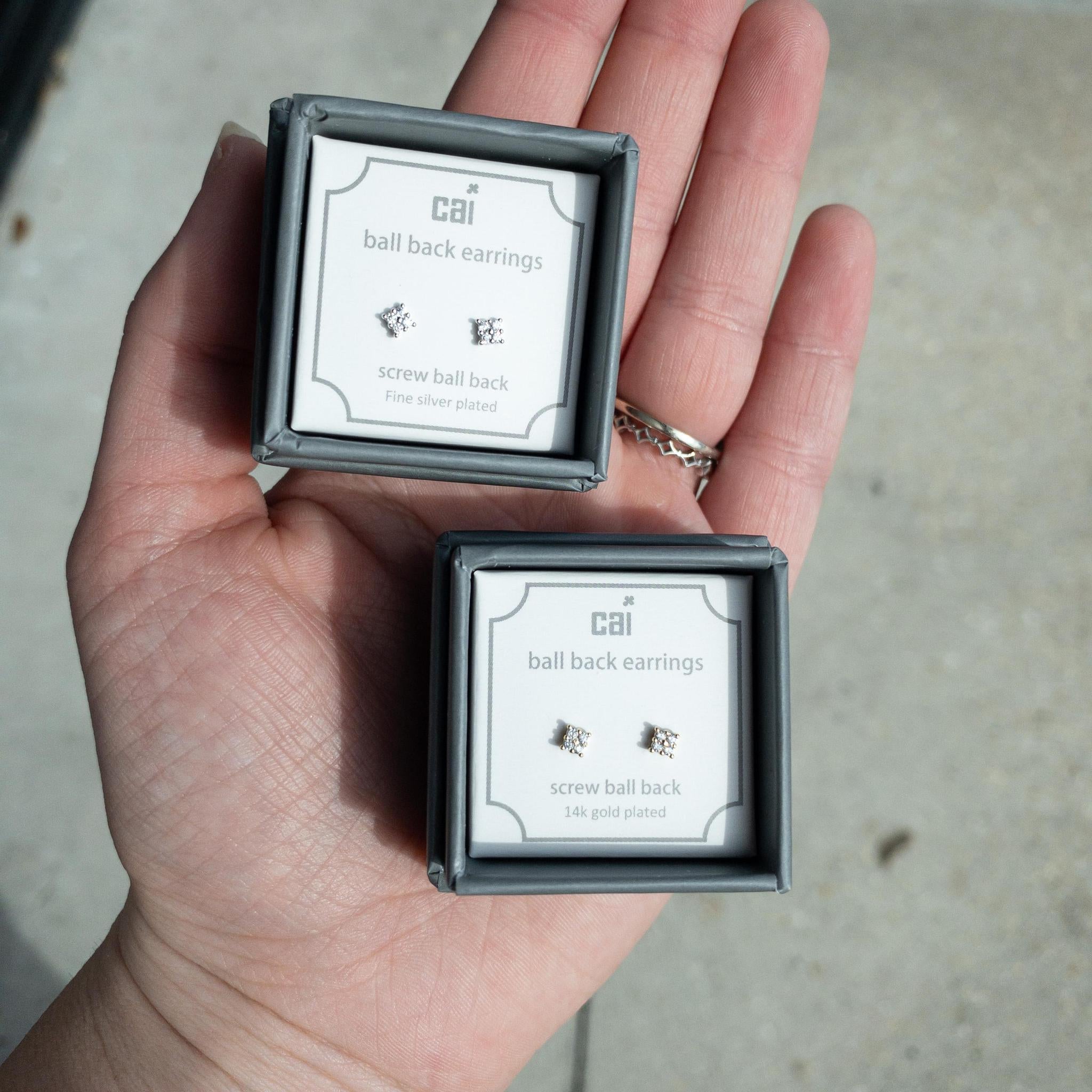 Raven Earrings, Screw Back