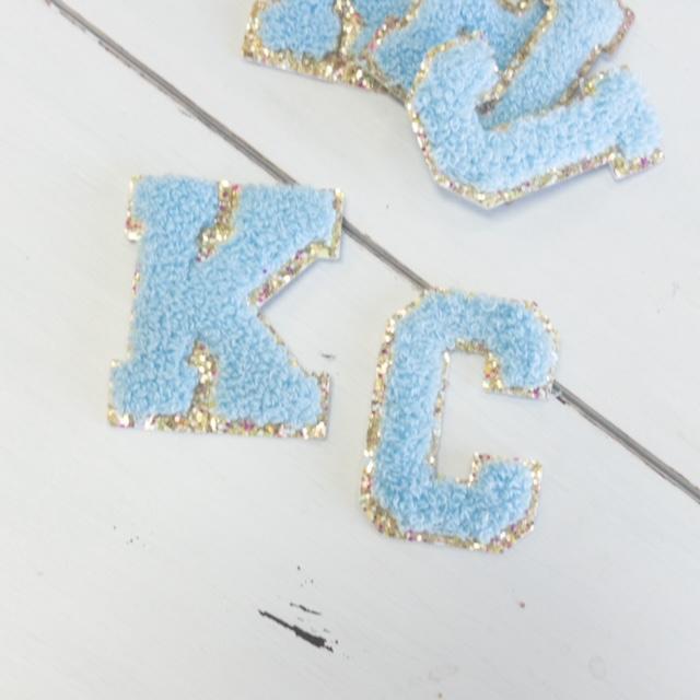 Varsity Letter Patch {light blue}