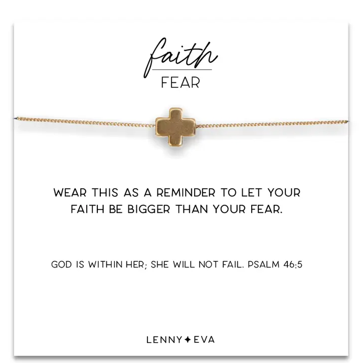 Faith Over Fear Gold Necklace