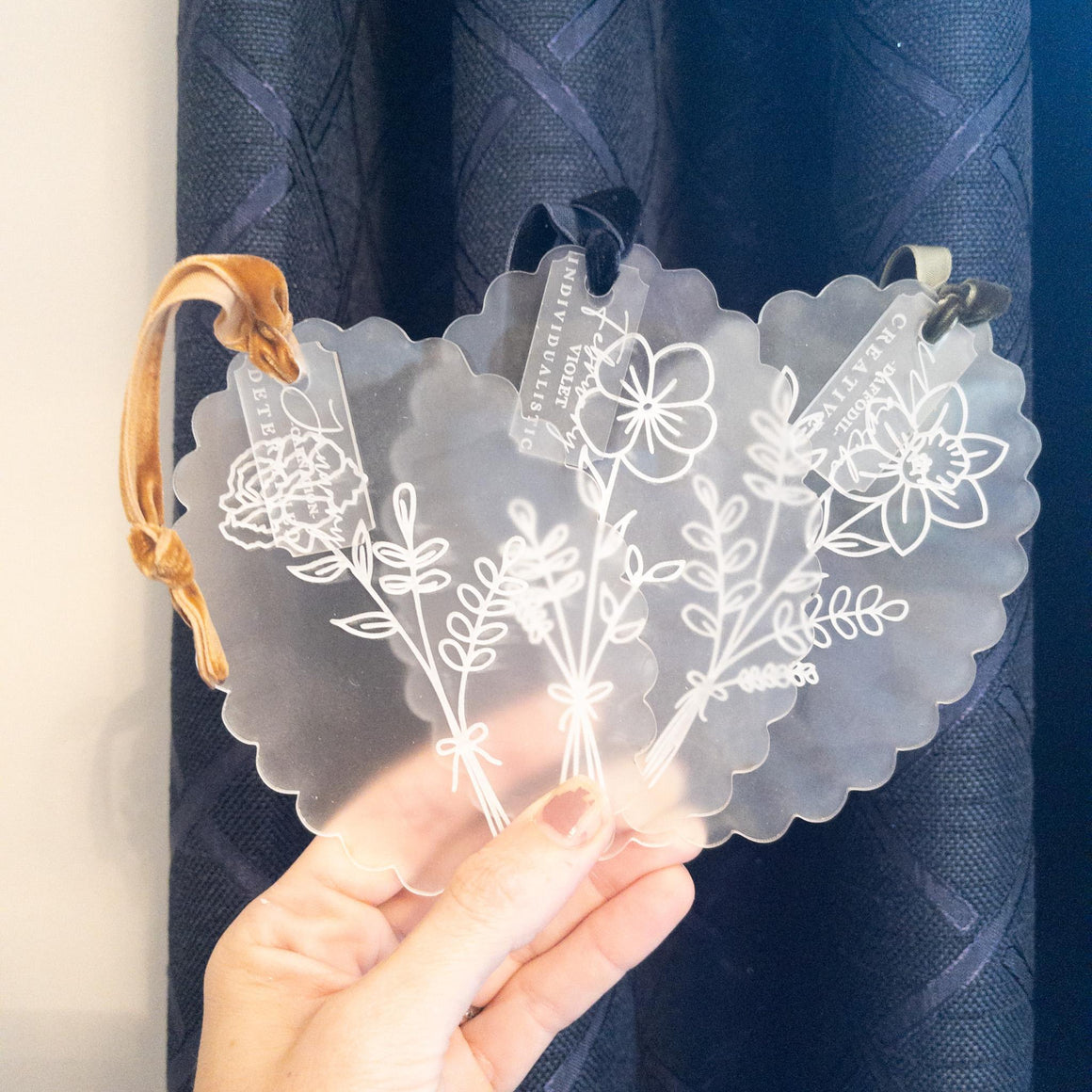 Birth Month Flower Tag {acrylic}