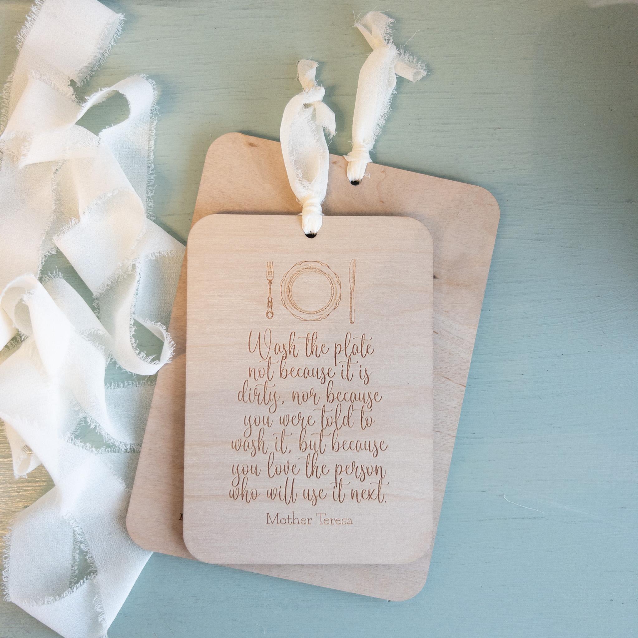 Mother Teresa {Plate} Prayer Plaque