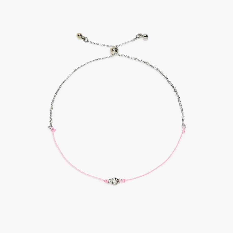 Boarding for Breast Cancer Thread Chain Bracelet