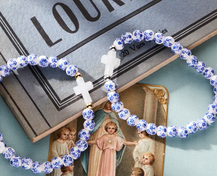 Holy Water Porcelain Cross Bracelet