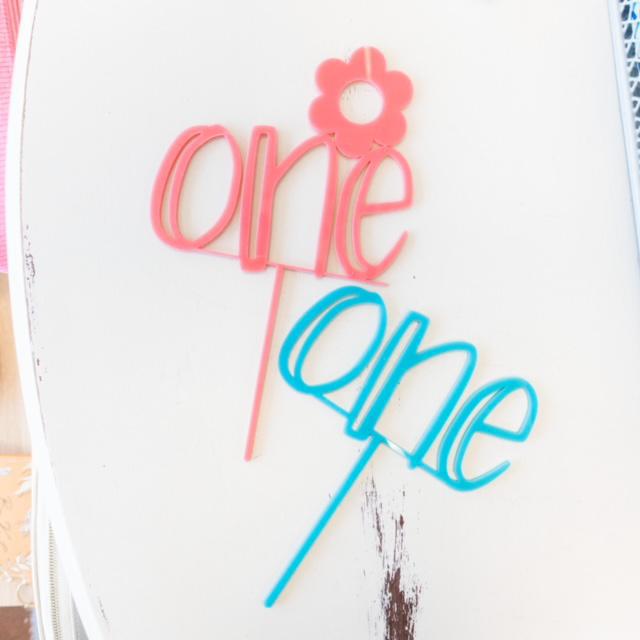 "One" Acrylic Cake Topper