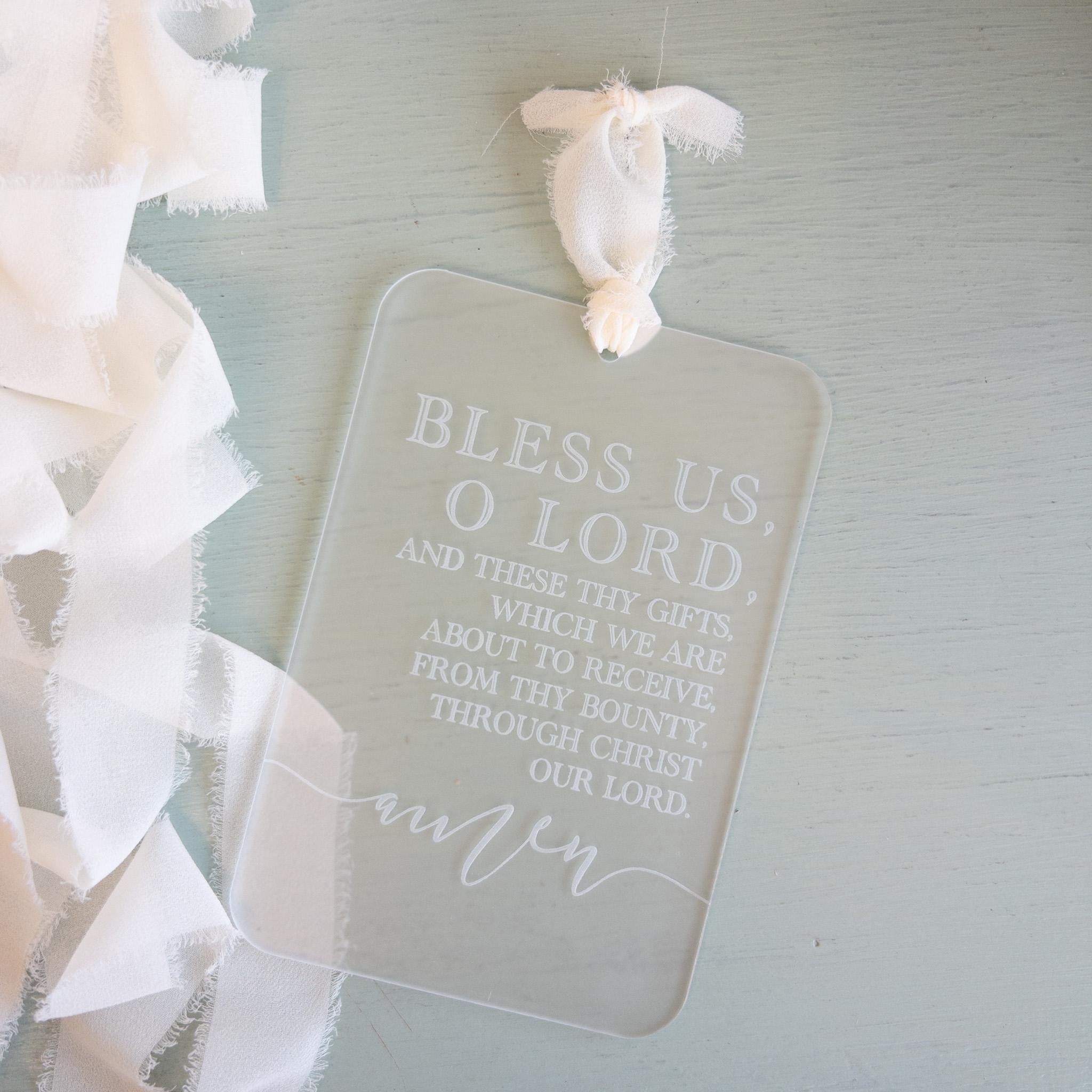 Say Grace Acrylic Prayer Plaque